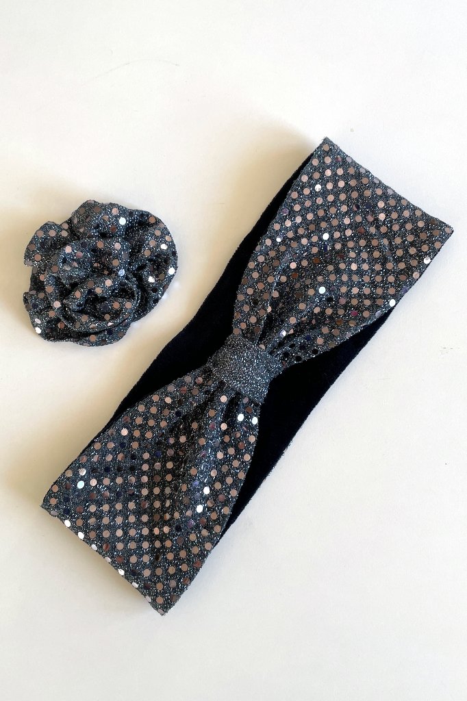 Starlight glittrigt pannband med löstagbar blomma, Redesign by Dressbakery