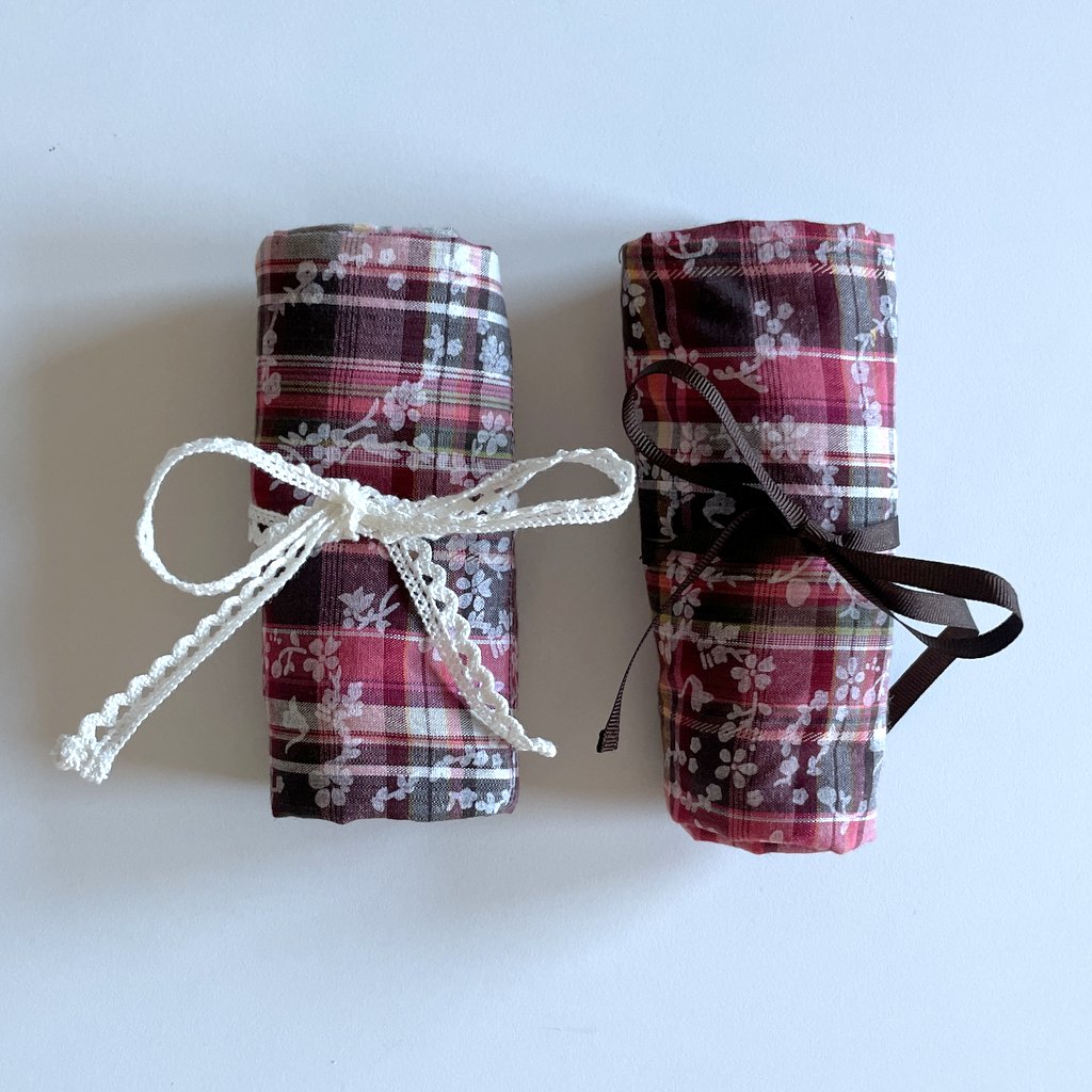 Rutiga ihoprullade tygpåsar, Dressbakery Rutiga ihoprullade tygpåsar, Dressbakery